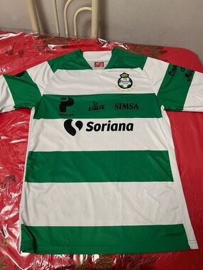 Club Santos Laguna Men's Jersey Large White/Green excellent condition